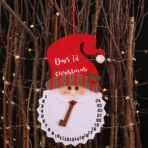 Decoratiune de Craciun Embo, Advent calendar, numara zilele pana la Craciun, model Mos Craciun, material poliester, 37 x 22 cm, rosu - imagine 5