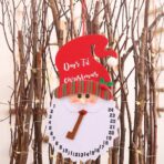 Decoratiune de Craciun Embo, Advent calendar, numara zilele pana la Craciun, model Mos Craciun, material poliester, 37 x 22 cm, rosu - imagine 6