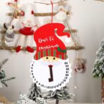 Decoratiune de Craciun Embo, Advent calendar, numara zilele pana la Craciun, model Mos Craciun, material poliester, 37 x 22 cm, rosu - imagine 7