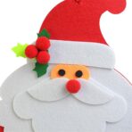 Decoratiune de Craciun Embo, Advent calendar, numara zilele pana la Craciun, model Mos Craciun, material poliester, 37 x 22 cm, rosu - imagine 8