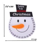 Decoratiune de Craciun Embo, Advent calendar, numara zilele pana la Craciun, model Om de Zapada, material poliester, 17 x 13 cm, alb - imagine 3