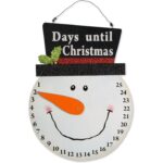 Decoratiune de Craciun Embo, Advent calendar, numara zilele pana la Craciun, model Om de Zapada, material poliester, 17 x 13 cm, alb