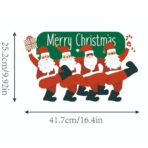 Decoratiune de Craciun, Embo, de Agatat, pentru Usa, Perete sau Brad, Sfoara Inclusa, 25.2 x 41.7 cm, din Hartie 350g, Model Mosi Craciuni, Multicolor - imagine 3