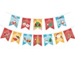 Decoratiune de Craciun, Embo, Tip Banner, 12 Piese, pentru Usa sau Perete, Multicolor, Sfoara Inclusa, Model B
