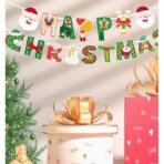 Decoratiune de Craciun, Embo, Tip Banner, 16 Piese, pentru Usa sau Perete, Multicolor, Sfoara Inclusa, Model C - imagine 3