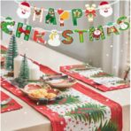 Decoratiune de Craciun, Embo, Tip Banner, 16 Piese, pentru Usa sau Perete, Multicolor, Sfoara Inclusa, Model C - imagine 4