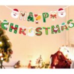 Decoratiune de Craciun, Embo, Tip Banner, 16 Piese, pentru Usa sau Perete, Multicolor, Sfoara Inclusa, Model C - imagine 5