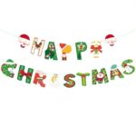 Decoratiune de Craciun, Embo, Tip Banner, 16 Piese, pentru Usa sau Perete, Multicolor, Sfoara Inclusa, Model C