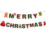 Decoratiune de Craciun, Embo, Tip Banner, pentru Usa sau Perete, Litere 12 x 13 cm, Multicolor, 18 Piese, Sfoara Inclusa, Merry Christmas