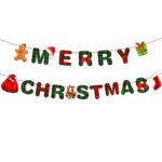 Decoratiune de Craciun, Embo, Tip Banner, pentru Usa sau Perete, Litere 12 x 13 cm, Multicolor, 18 Piese, Sfoara Inclusa, Merry Christmas