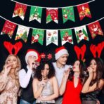 Decoratiune de Craciun, Embo, Tip Banner, 12 Piese, pentru Usa sau Perete, Multicolor, Sfoara Inclusa, Model A - imagine 2