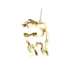 Decoratiune de Craciun Luminoasa in forma de Cerb/Caprioara, 18x13 cm, cu Ventuza, Alb Cald, Embo