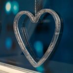 Decoratiune de Craciun Luminoasa in forma de Inima, 13x16.5 cm, cu Ventuza, Alb Cald, Embo - imagine 3