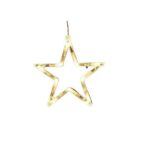 Decoratiune de Craciun Luminoasa in forma de Stea 19x18 cm, cu Ventuza, Alb Cald, Embo