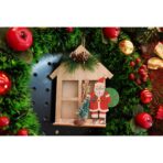 Decoratiune luminoasa, Embo, Mos Craciun, maro, lungime: 13 cm, latime: 5 cm, inaltime: 17 cm, lemn, interior/exterior - imagine 3