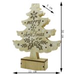 Decoratiune luminoasa, model de  Brad cu inscriptie Marry Christmas, alb, lungime: 11 cm, latime: 5 cm, inaltime: 30 cm, lemn, interior/exterior - imagine 5