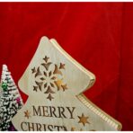 Decoratiune luminoasa, model de  Brad cu inscriptie Marry Christmas, alb, lungime: 19 cm, latime: 3 cm, inaltime: 22 cm, lemn, interior/exterior - imagine 5