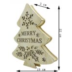 Decoratiune luminoasa, model de  Brad cu inscriptie Marry Christmas, alb, lungime: 19 cm, latime: 3 cm, inaltime: 22 cm, lemn, interior/exterior - imagine 6