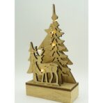 Decoratiune luminoasa, peisaj de iarna, maro, lungime: 11 cm, latime: 5 cm, inaltime: 19 cm, lemn, interior/exterior - imagine 4