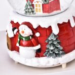 Decoratiune glob cu zapada Embo, Mos Craciun in brad, diametru 6.5 cm, multicolor - imagine 3