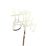 Decoratiune Topper pentru Tort, Embo, Model Happy Birthday, Tematica Aniversare, Arginitu, 10 cm