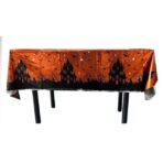 Fata de Masa, Embo, din Folie, Imprimeu Halloween - Casa Bantuita, 137 x 274 cm, Portocaliu - imagine 2