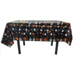 Fata de Masa, Embo, din Folie, Imprimeu Halloween - Boo, 137 x 274 cm, Negru