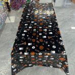 Fata de Masa, Embo, din Folie, Imprimeu Halloween - Boo, 137 x 183 cm, Negru - imagine 3