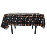 Fata de Masa, Embo, din Folie, Imprimeu Halloween - Boo, 137 x 183 cm, Negru