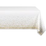 Fata de Masa, Embo, din PEVA, Imprimeu Buline, 137 x 274 cm, Impermeabila, Fara Pete, Curatare Rapida, Crem
