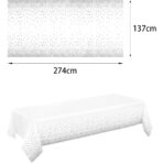 Fata de Masa, Embo, din PEVA, Imprimeu Buline, 137 x 274 cm, Impermeabila, Fara Pete, Curatare Rapida, Gri - imagine 5