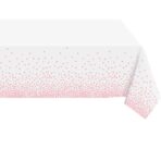 Fata de Masa, Embo, din PEVA, Imprimeu Buline, 137 x 274 cm, Impermeabila, Fara Pete, Curatare Rapida, Roz Gold