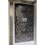 Fata de Masa, Embo, din PEVA, Imprimeu Buline Argintii, 137 x 274 cm, Impermeabila, Fara Pete, Curatare Rapida, Negru - imagine 6