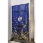 Fata de Masa, Embo, din PEVA, Imprimeu Buline Aurii, 137 x 274 cm, Impermeabila, Fara Pete, Curatare Rapida, Albastru Inchis - imagine 2