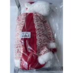 Figurina Decorativa, Pentru Craciun, Embo, Ren, Picioare Telescopice, Inaltime Reglabila 42 - 80 cm, cu Haina, Alb/Rosu - imagine 2