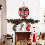 Figurina Decorativa, Pentru Craciun, Embo, Ren, Picioare Telescopice, Inaltime Reglabila 42 - 80 cm, cu Haina, Alb/Rosu - imagine 4