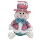 Figurina de Craciun Om de Zapada cu Palarie, Embo, Figurina Decorativa Om de Zapada pentru Sarbatorile de Iarna, 26 x 20 x 12 cm, Multicolor