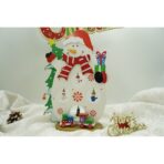 Figurina decorata de Craciun, Om de zapada, Alb, din Lemn, 18 cm x 24.5 cm, Interior, Embo - imagine 7