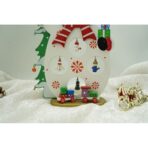 Figurina decorata de Craciun, Om de zapada, Alb, din Lemn, 18 cm x 24.5 cm, Interior, Embo - imagine 9