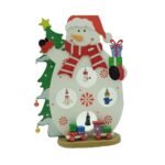 Figurina decorata de Craciun, Om de zapada, Alb, din Lemn, 18 cm x 24.5 cm, Interior, Embo