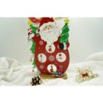 Figurina decorata, Mos Craciun, Rosu, din Lemn, 18 cm x 24.5 cm, Interior, Embo - imagine 2