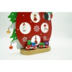 Figurina decorata, Mos Craciun, Rosu, din Lemn, 18 cm x 24.5 cm, Interior, Embo - imagine 3