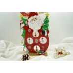 Figurina decorata, Mos Craciun, Rosu, din Lemn, 18 cm x 24.5 cm, Interior, Embo - imagine 7