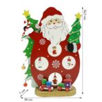 Figurina decorata, Mos Craciun, Rosu, din Lemn, 18 cm x 24.5 cm, Interior, Embo - imagine 11