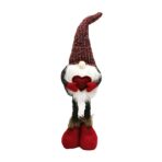 Figurina Decorativa, Pentru Craciun, Embo, Spiridus, Omul Padurii Indragostit, Picioare Telescopice, Inaltime reglabila 42 - 52 cm, Rosu - imagine 5