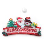 Decoratiune de Craciun pentru fereastra Embo, Merry Christmas, cu LED-uri, 24 cm, alb cald