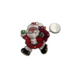 Decoratiune de Craciun pentru fereastra Mos Craciun cu sac, cu LED-uri, 22 cm, alb cald - imagine 5