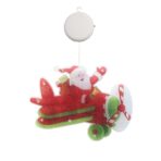 Decoratiune de Craciun pentru fereastra Embo, Avion, cu LED-uri, 23 cm, alb cald