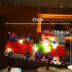 Decoratiune de Craciun pentru fereastra Embo, trenulet, cu LED-uri, 26 cm, alb cald - imagine 3