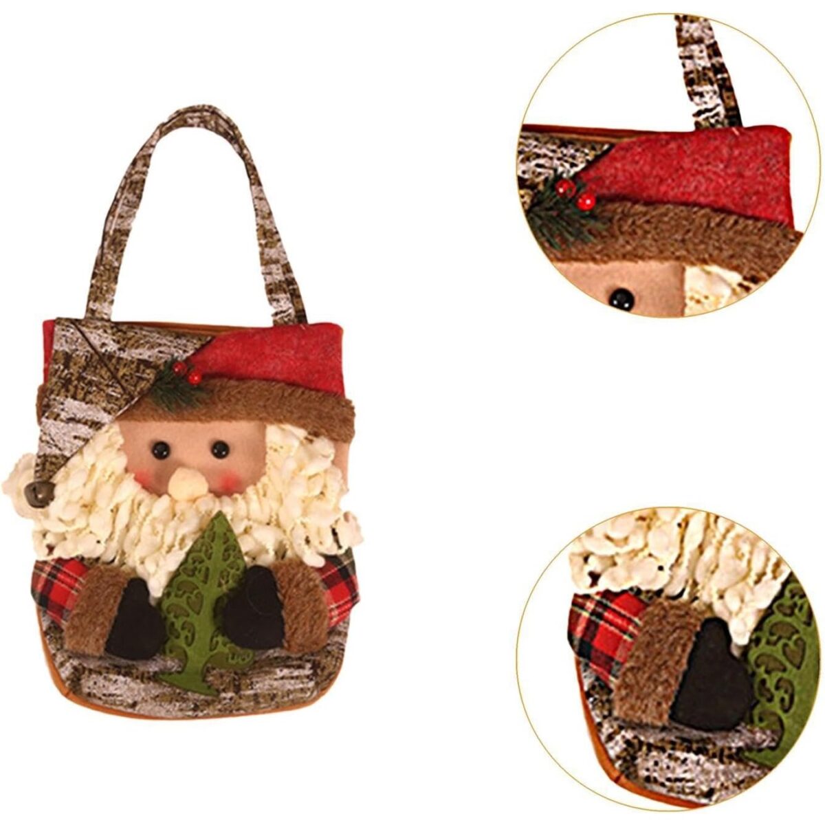 Geanta pentru Cadouri de Craciun, Embo, Model Mos Craciun, Decoratiune Sarbatori, 46x23x2 cm, Multicolor - imagine 4